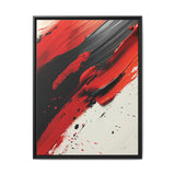 Abstract Red and Black Chaos - High-Detail Ink-Acrylic Art Print