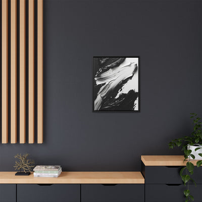 Abstract Swirls in Monochrome - High-Contrast Brushstroke Art Print