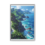 Coastal Elegance: Aerial BC Highway Art Print on Museum Paper