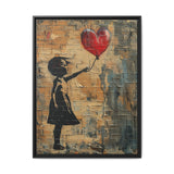Urban Heartbeat - Banksy-Inspired Vivid Street Art Print