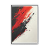 Vivid Red & Black Chaos - Abstract Fine Art Print, 8K Detail