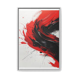 Red & Black Chaos Abstract - Modern Ink Acrylic Art Print