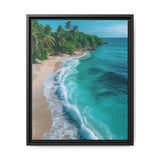 Golden Hour Serenity: Tropical Beach Aerial View Print