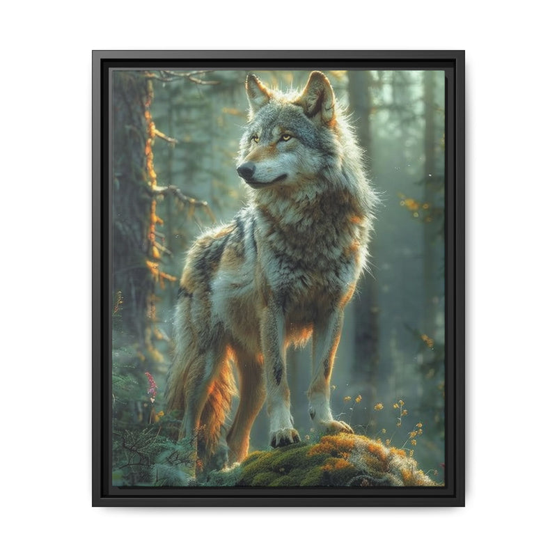 Enchanted Forest Guardian Wolf - Mystical Moonlit Art Print