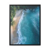 Tropical Serenity at Golden Hour - Vibrant Beach Aerial View