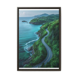 Coastal BC Highway Aerial View - Lush & Serene Art Print