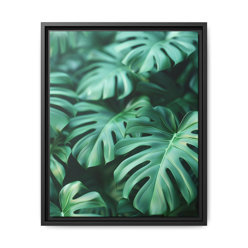 Floating Monstera Leaves - Ethereal Art Print on Museum-Grade Paper