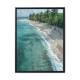 Golden Hour Serenity: Vibrant Tropical Beach Aerial View Print
