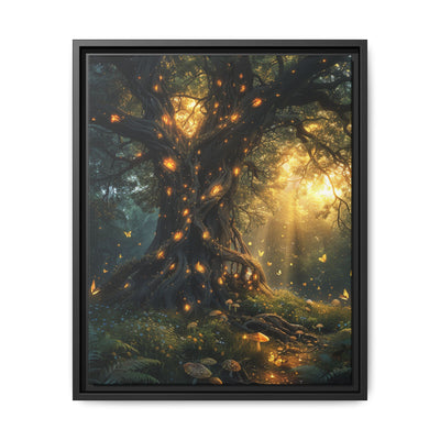 Enchanted Forest Majesty: Vibrant Mushroom & Butterfly Art Print