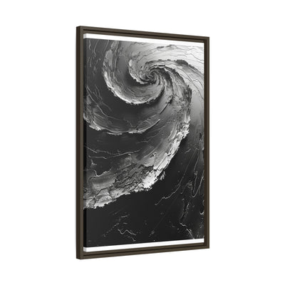 Abstract Swirls & Strokes - High-Contrast Black & White Art Print