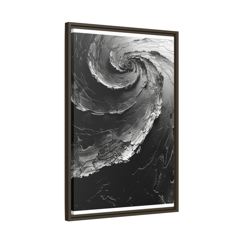 Abstract Swirls & Strokes - High-Contrast Black & White Art Print