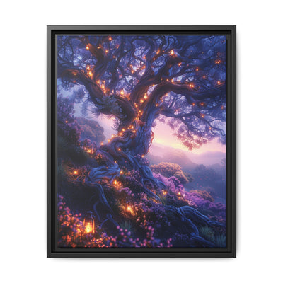 Enchanted Forest Lanterns: Bioluminescent Flora Art Print
