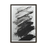 Abstract Elegance: Bold Black & White Brush Stroke Fine Art Print