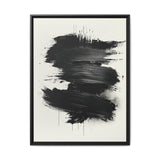 Abstract Elegance: Bold Black Brush Strokes Fine Art Print