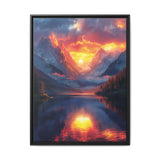 Golden Hour Majesty: Serene Lake & Mountain Canvas Print