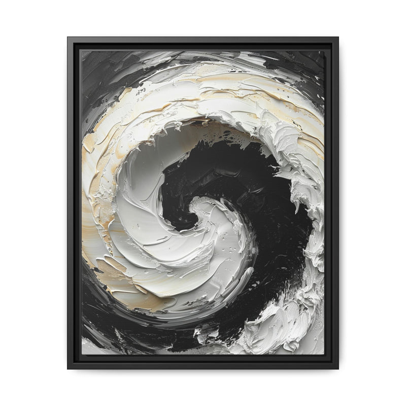 Yin Yang Impasto Swirls - Fine Art Monochrome Print