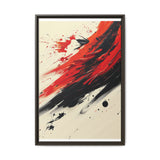 Vivid Red and Black Abstract Acrylic Chaos - Fine Art Print