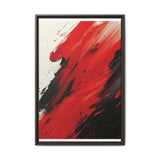 Abstract Energy: Vivid Red & Black Chaos on White – 8K Fine Art Print