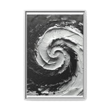 Monochromatic Elegance: Abstract Brushwork Art Print