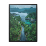 Coastal Escape: Aerial View of BC's Majestic Highway - Wall Art
