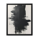 Abstract Energy: Bold Black & White Brushstroke Fine Art Print