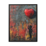 Banksy-Inspired Heart Balloon Graffiti Art Print