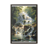 Enchanted Forest Waterfall - Vibrant Nature Scene Art Print