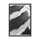 Abstract Swirls Art Print - Minimalist Black & White Brushwork