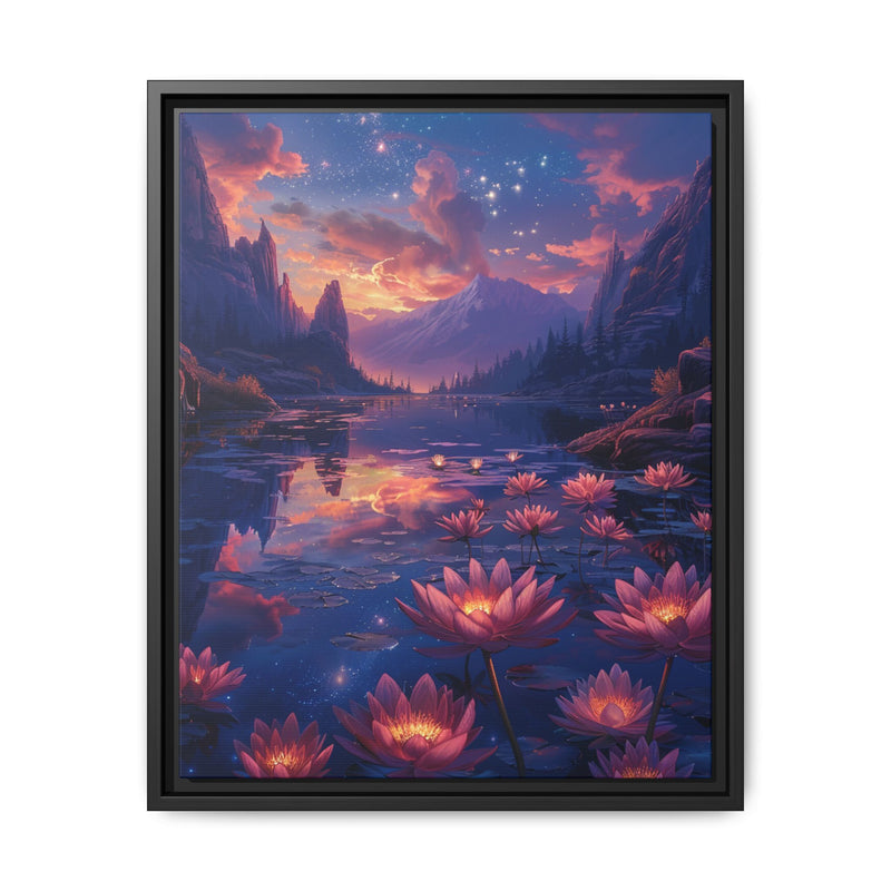 Galactic Bloom: Neon Cosmic Nature - Premium Museum Print 4K