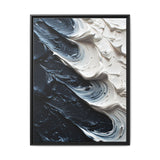 Abstract Swirls Expression - High-Contrast Black & White Art Print