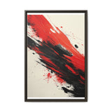 Vivid Red & Black Abstract Chaos - High-Detail 8K Art Print