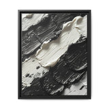 Spiral Elegance: Black & White Brushstroke Art Print