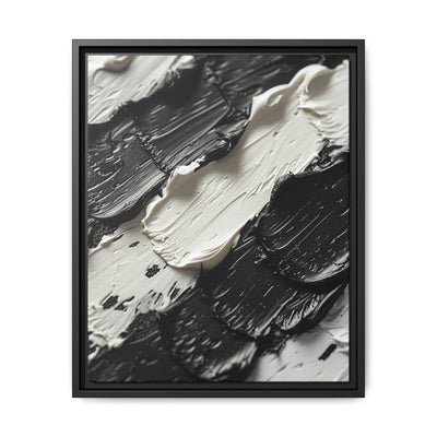 Spiral Elegance: Black & White Brushstroke Art Print