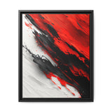 Vivid Chaos: Dynamic Red and Black Abstract Art Print 8K