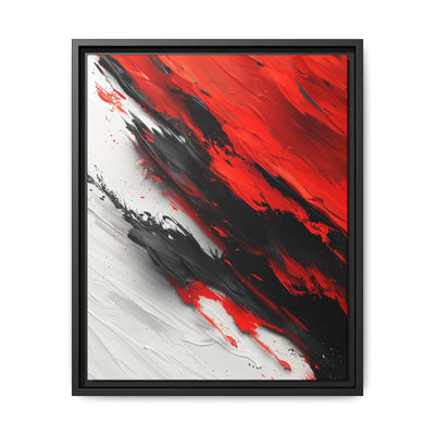 Vivid Chaos: Dynamic Red and Black Abstract Art Print 8K