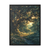 Twilight Enchantment: Majestic Oaks & Firefly Glow - Fine Art Print