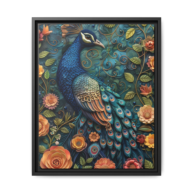 Iridescent Art Nouveau Peacock - Luxury Fine-Art Illustration