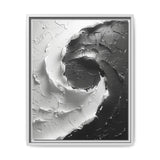 Yin-Yang Abstract Impasto Swirl - High-Contrast Fine Art Print