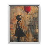 Urban Dreams: Banksy-Inspired Child with Balloon Art Print