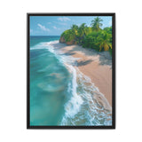 Tropical Beach Golden Hour Escape - Vibrant 4K Wall Art Print
