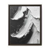 Abstract Swirls: High-Contrast Black & White Brushstroke Art Print