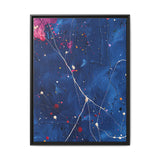 Jackson Pollock-esque Abstract White on Blue Art Print