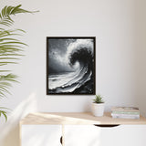 Modern Yin-Yang Impasto Brushwork - High-Contrast Monochrome Print