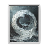 Yin-Yang Harmony - Abstract Black & White Impasto Art Print