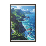 Coastal Elegance: Aerial BC Highway Art Print on Museum Paper