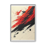 Vivid Red and Black Abstract Acrylic Chaos - Fine Art Print