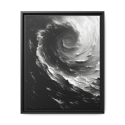 Abstract Swirls Art Print - Monochrome Brushwork on Museum Paper