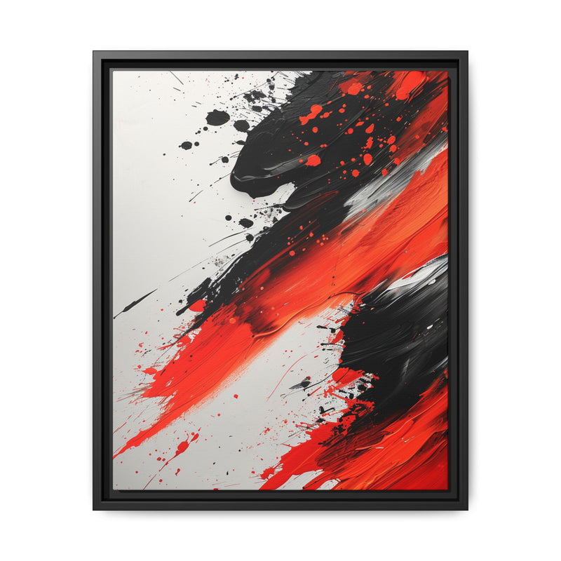 Abstract Fury: Vivid Red & Black Chaos - High-Detail 8K Fine Art Print