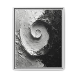 Yin-Yang Swirl Abstract - High Contrast Impasto Art Print