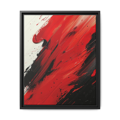 Abstract Energy: Vivid Red & Black Chaos on White – 8K Fine Art Print